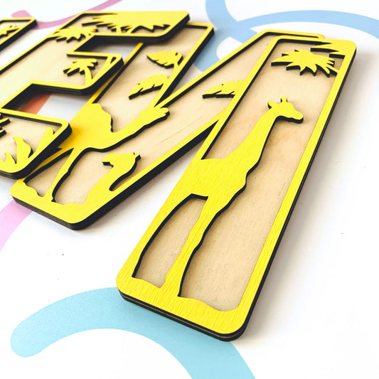 Animal Themed Layered Letters