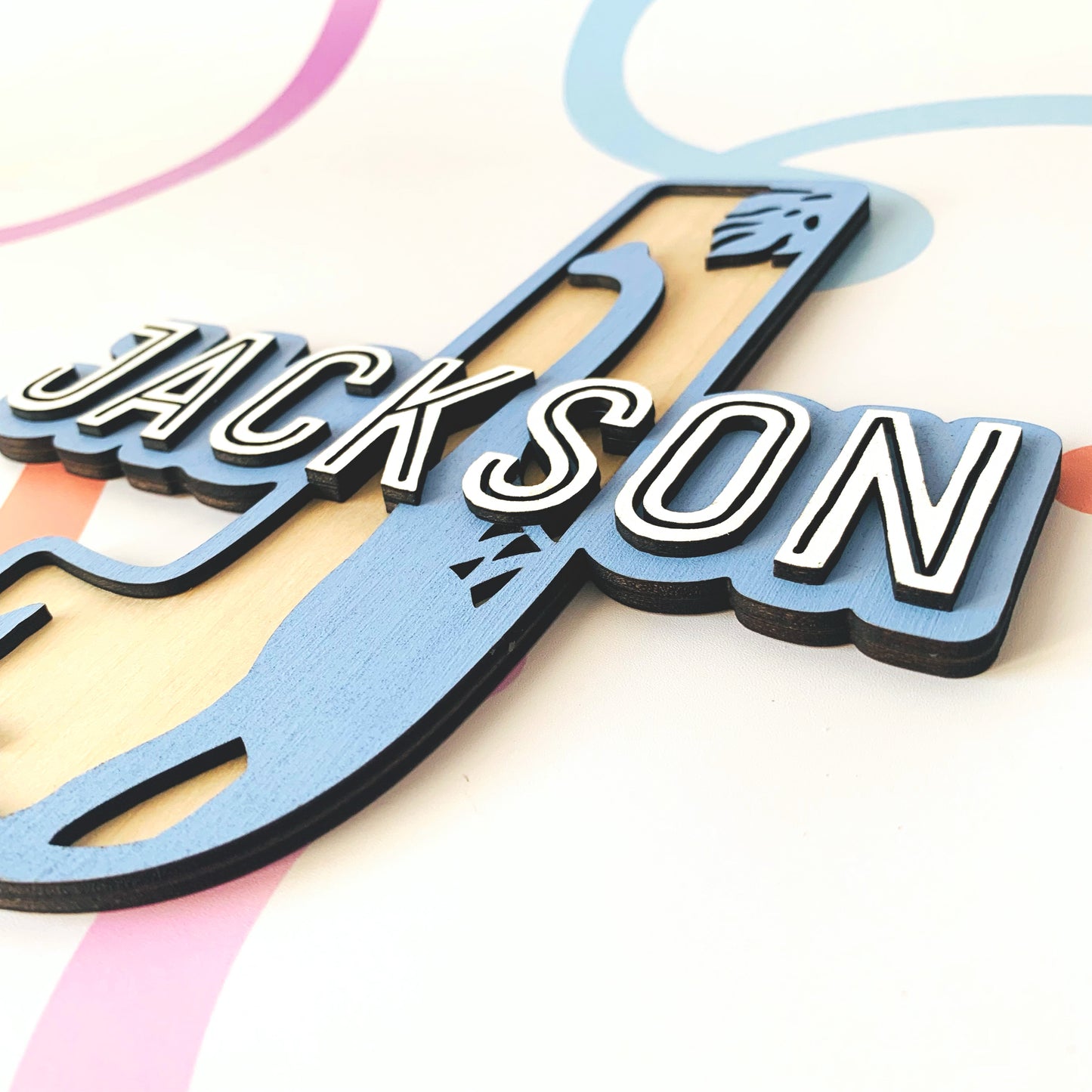 Dinosaur Themed Layered Letter with Name