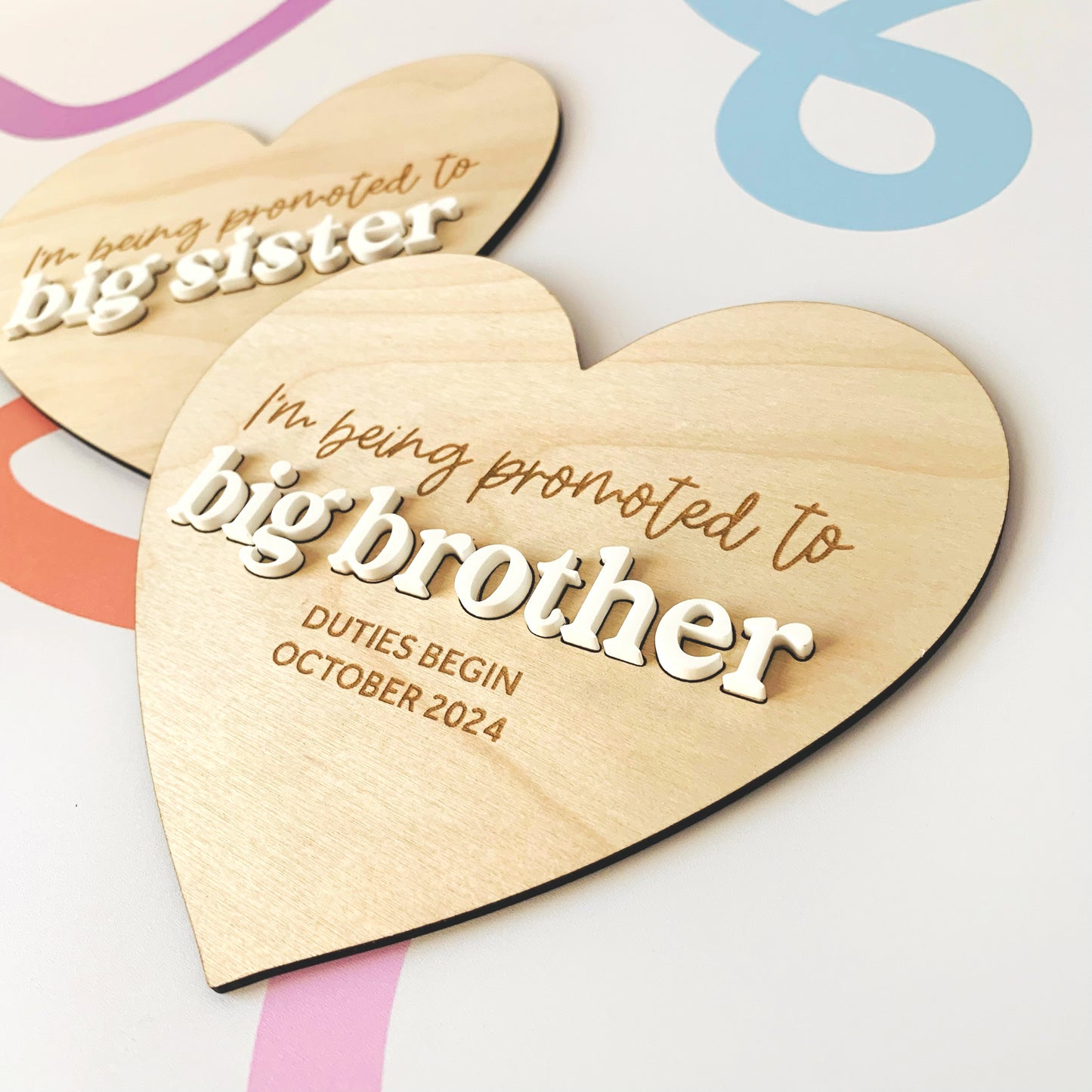 Pregnancy Announcement Sibling Duties Plaque