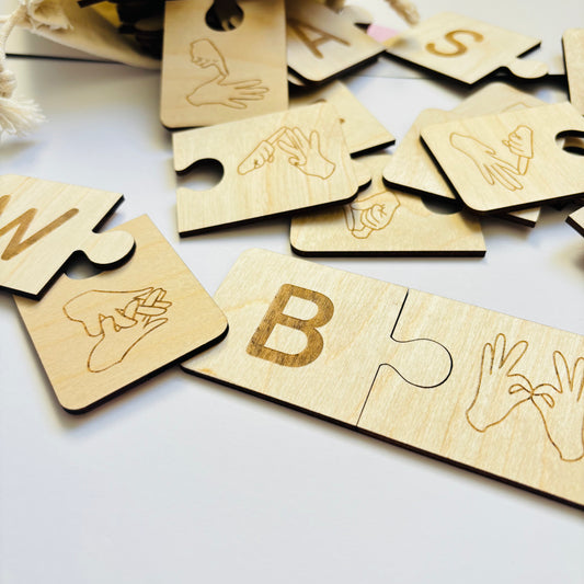 Auslan Match Puzzle - Alphabet & Numbers