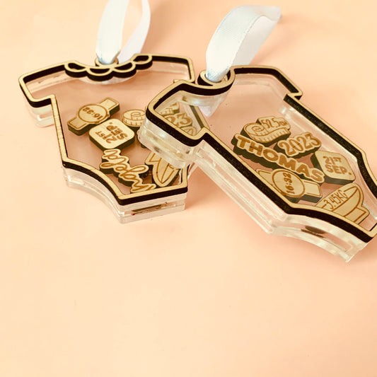 Personalised Baby's First Christmas Rattle Ornament