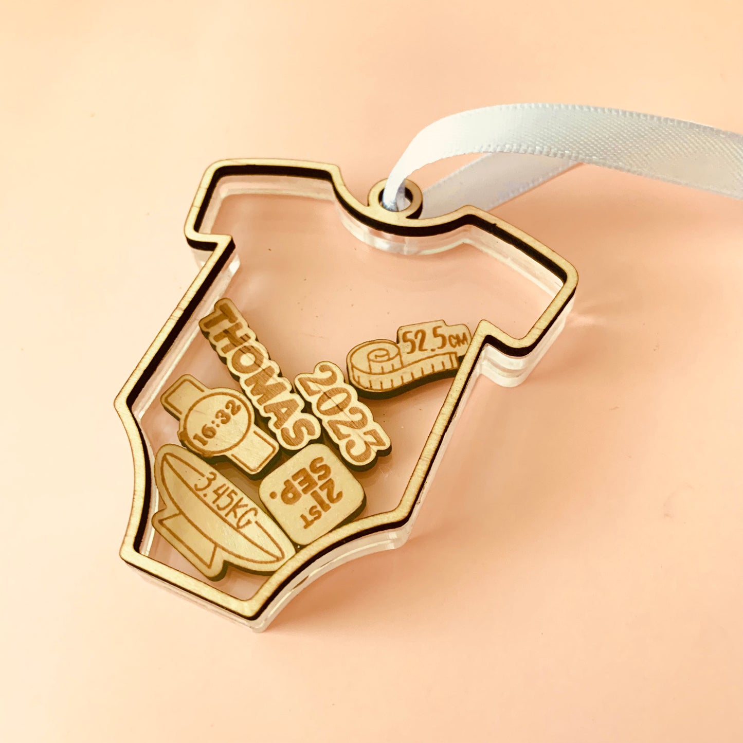 Personalised Baby's First Christmas Rattle Ornament