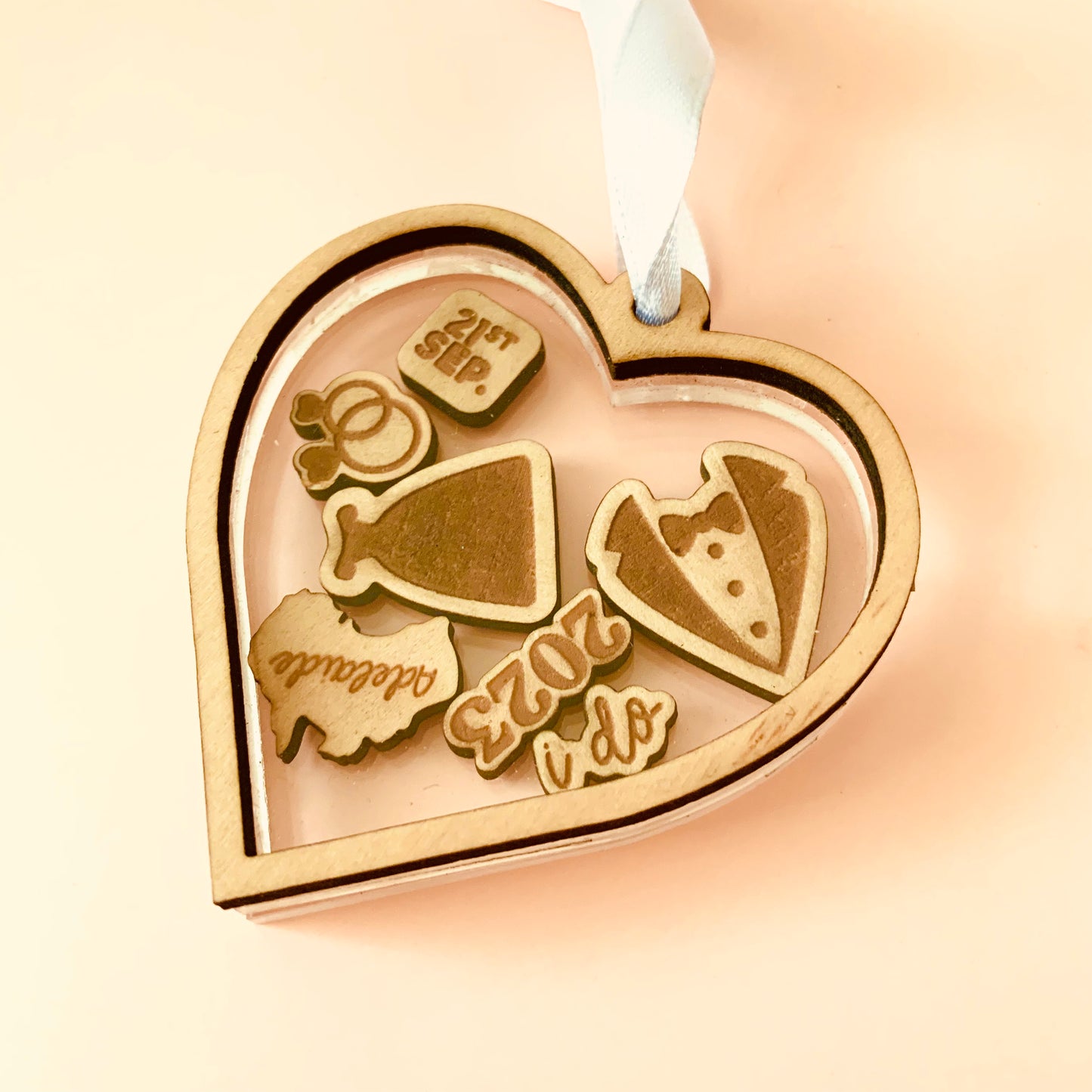 Personalised First Christmas Married Rattle Ornament
