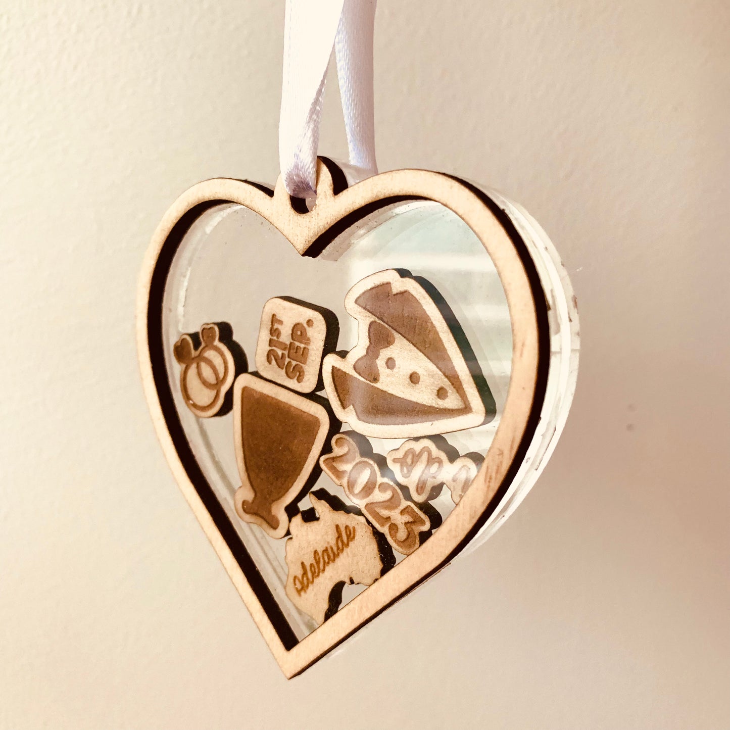 Personalised First Christmas Married Rattle Ornament