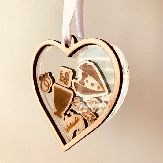 Personalised First Christmas Married Rattle Ornament