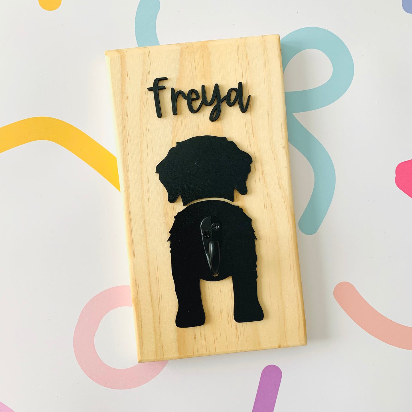 Personalised Silhouette Dog Lead Hook