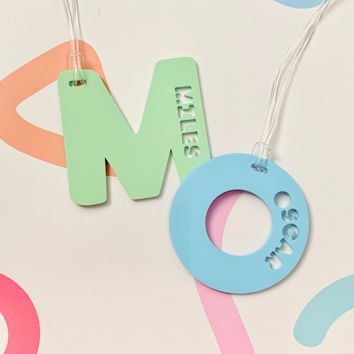 Personalised Acrylic Letter Bag Tag