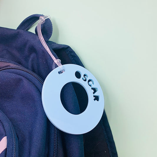 Personalised Acrylic Letter Bag Tag