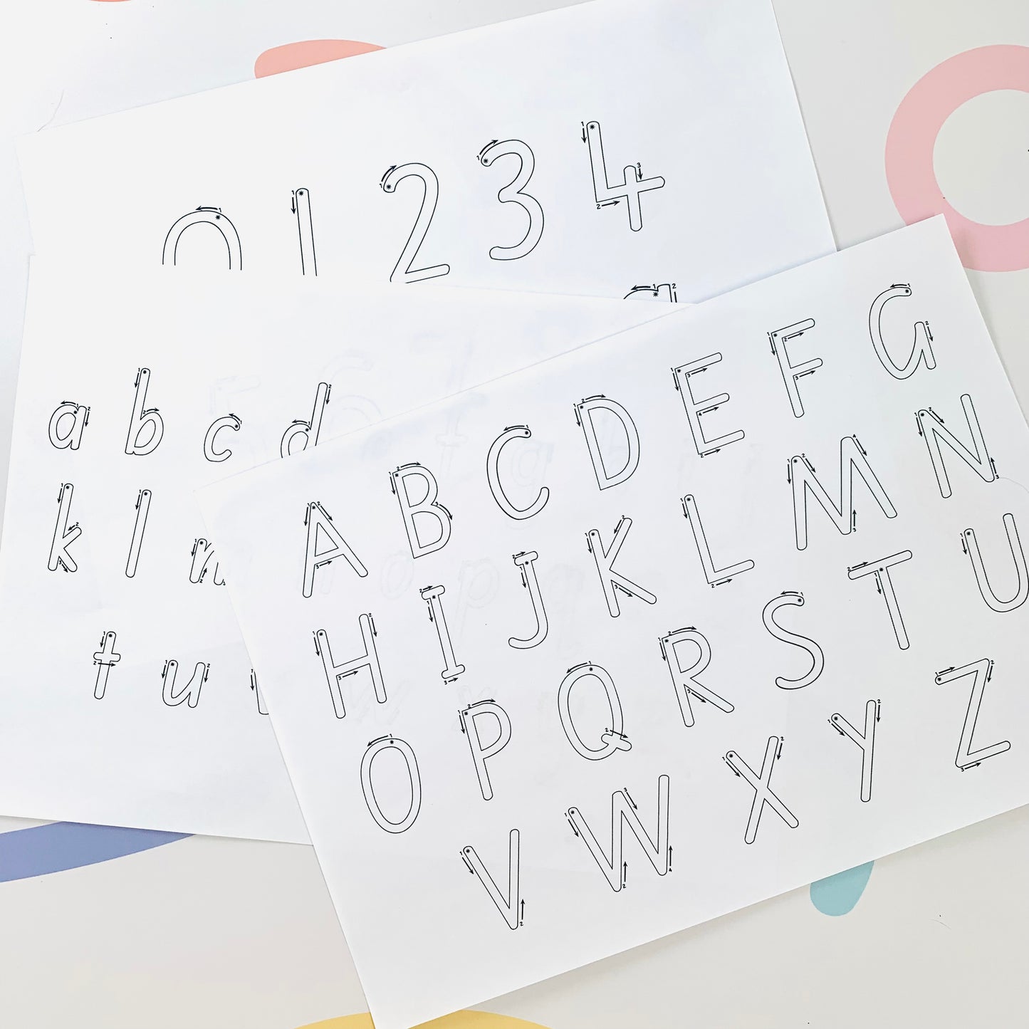 Alphabet & Number Trace and Wipe Board