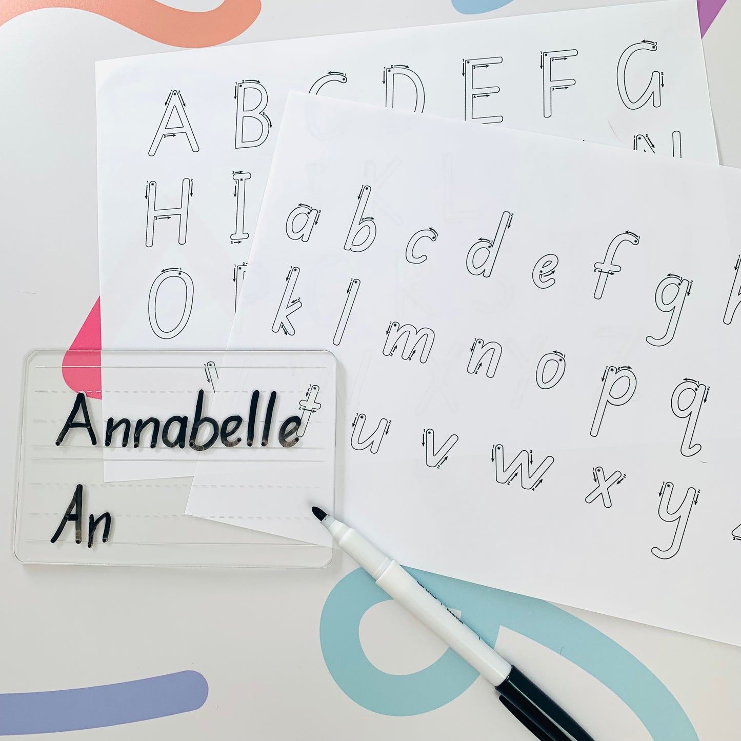 Personalised Name Trace and Wipe Board