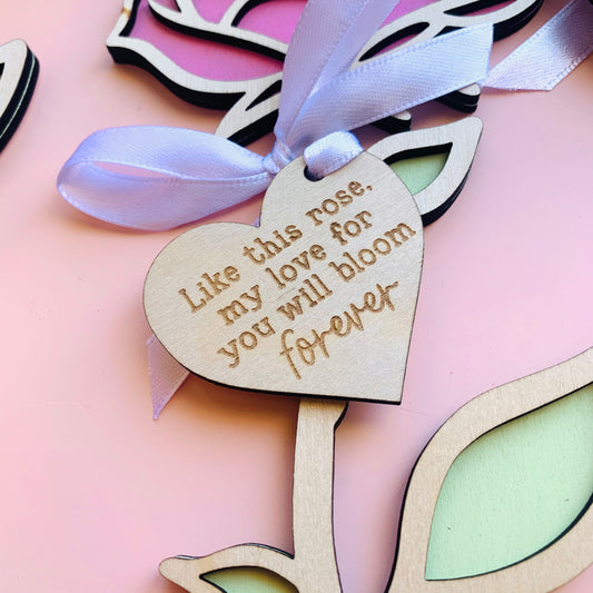 Wooden Forever Rose