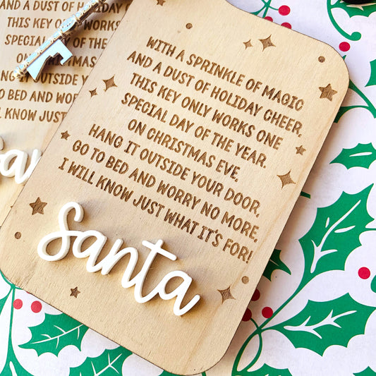 Santa Key & Hanging Plaque