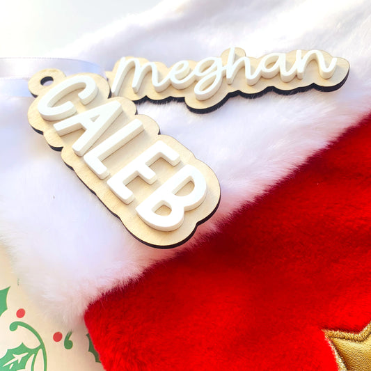Personalised Acrylic Stocking Tags