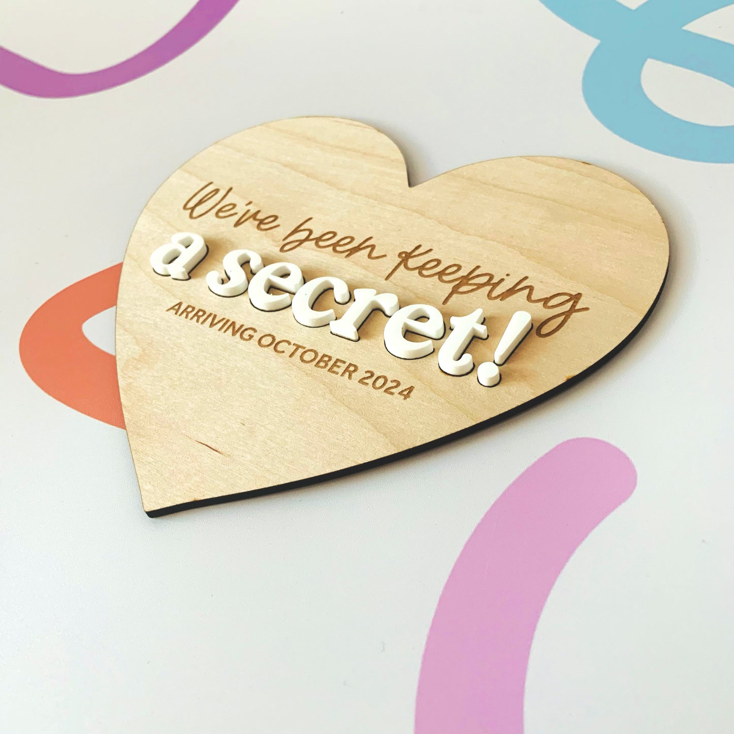 We've Been Keeping a Secret Pregnancy Announcement Plaque