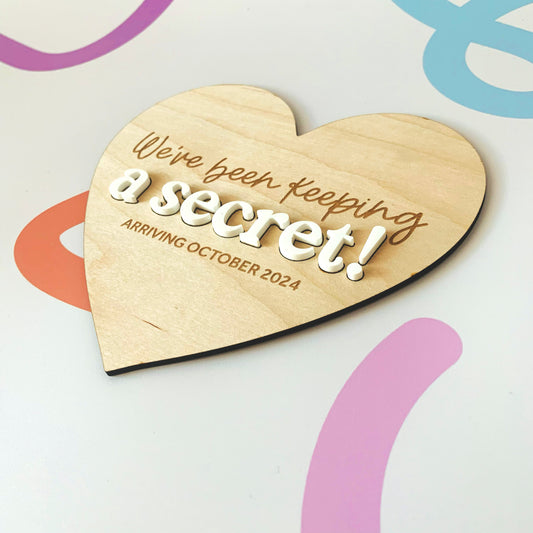 We've Been Keeping a Secret Pregnancy Announcement Plaque
