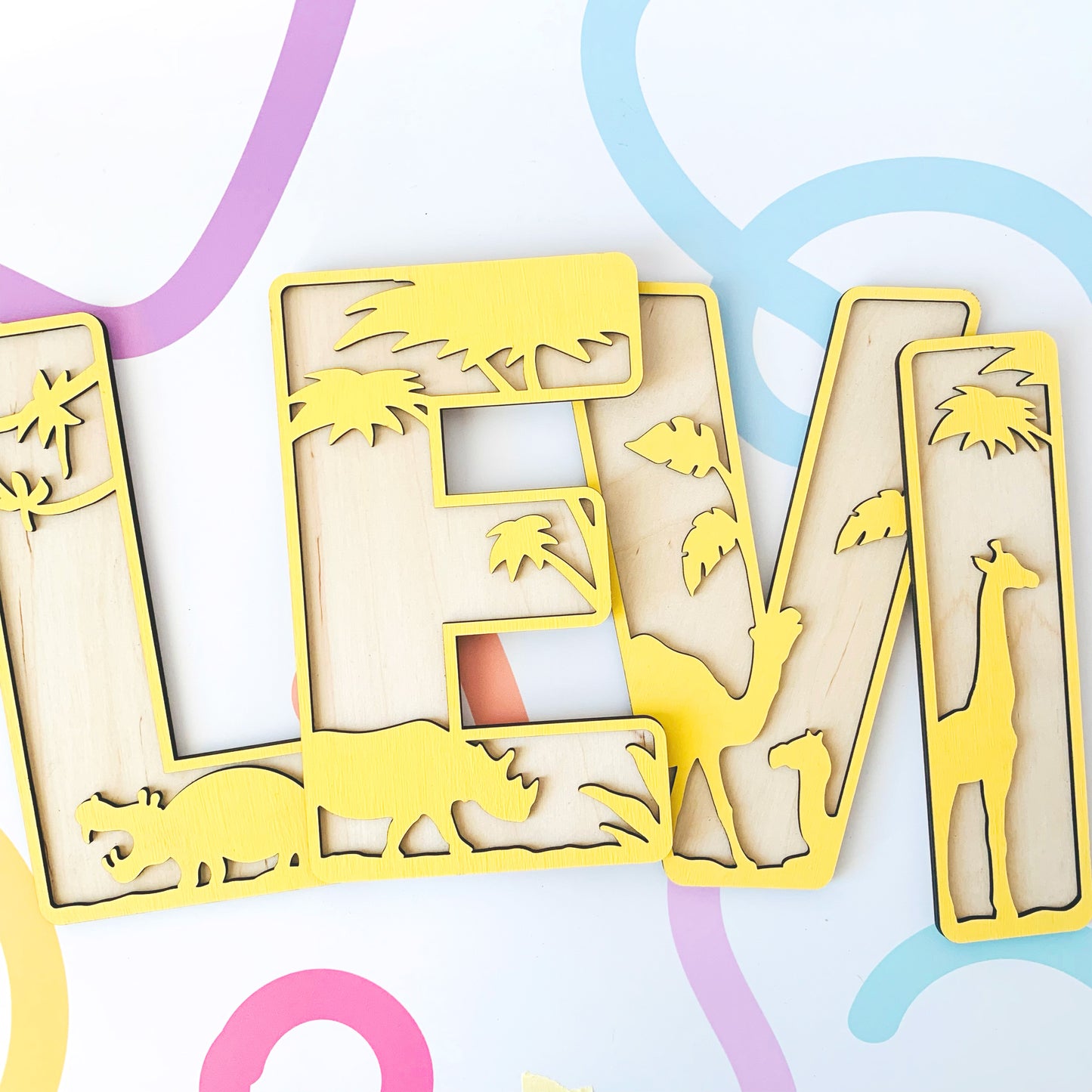 Animal Themed Layered Letters