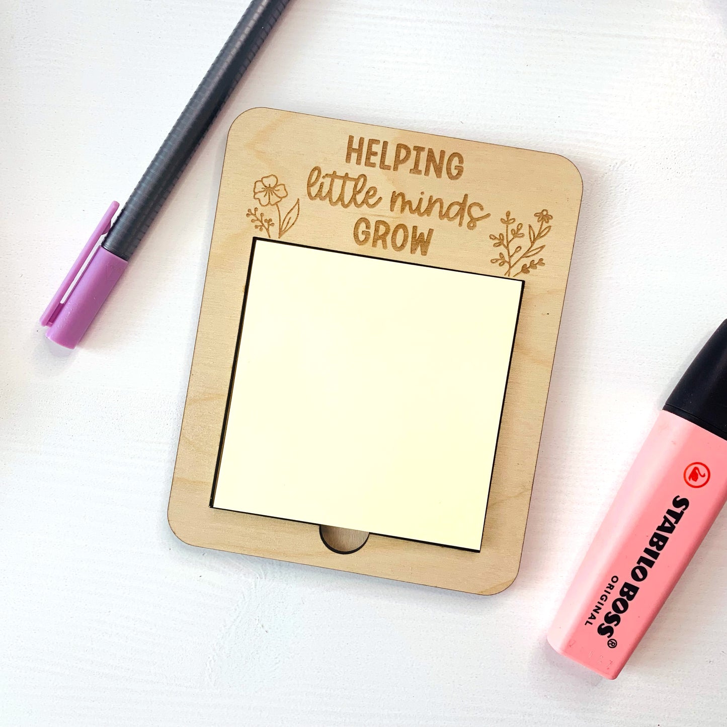 Helping Little Minds Grow Post-It Note Holder