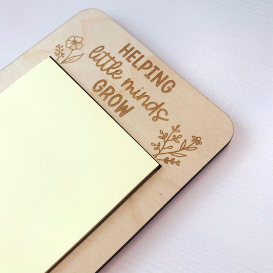 Helping Little Minds Grow Post-It Note Holder