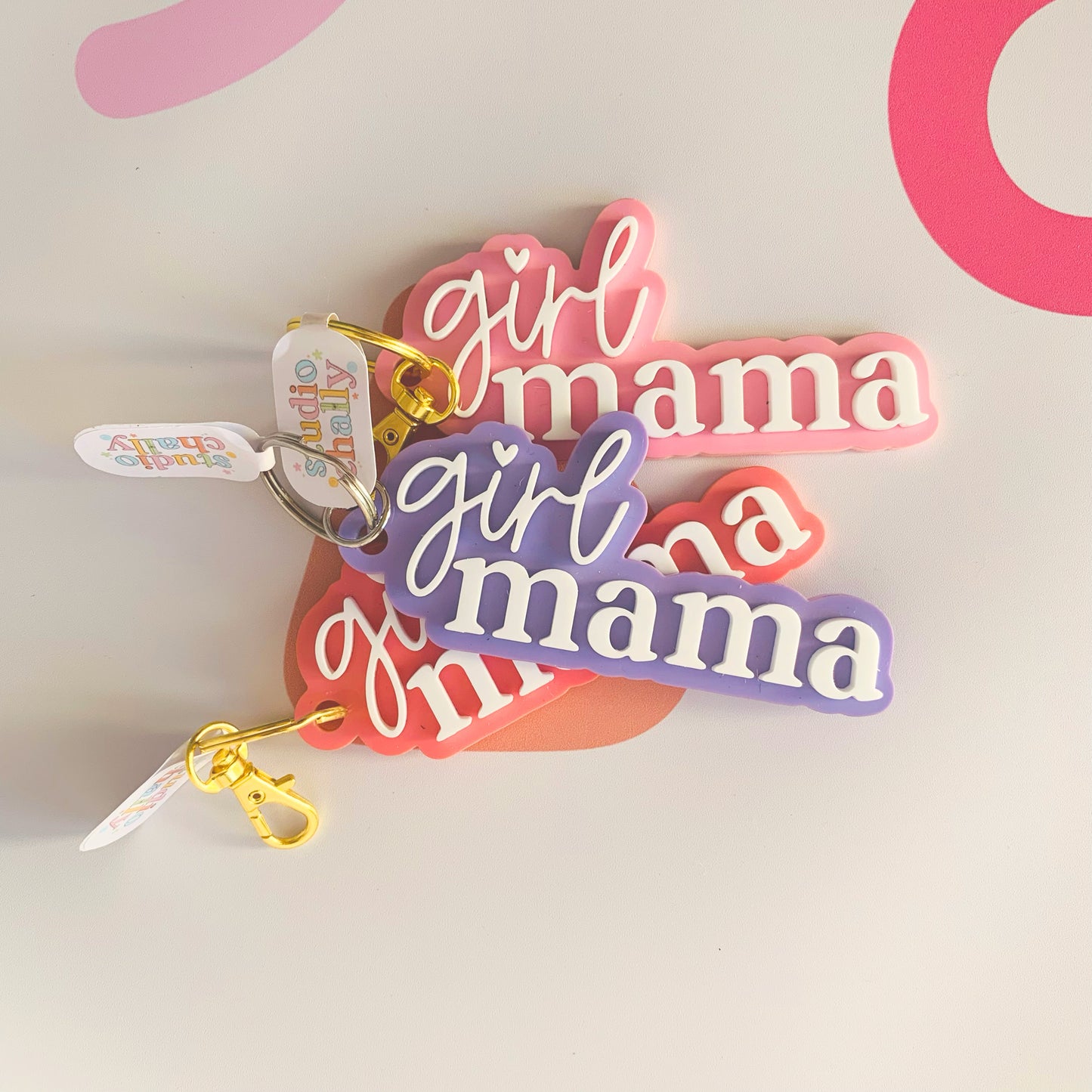 Mama Layered Acrylic Keyrings