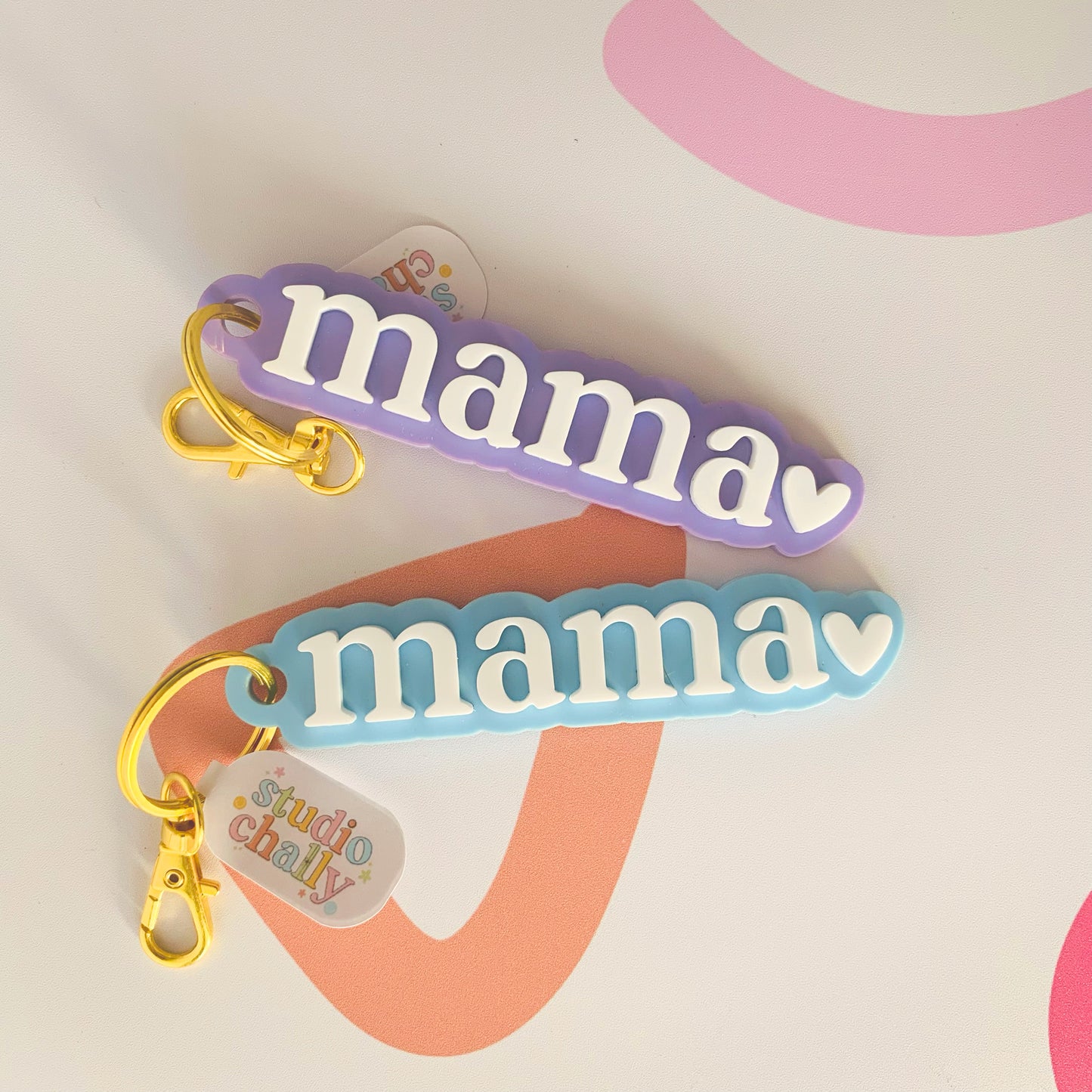 Mama Layered Acrylic Keyrings