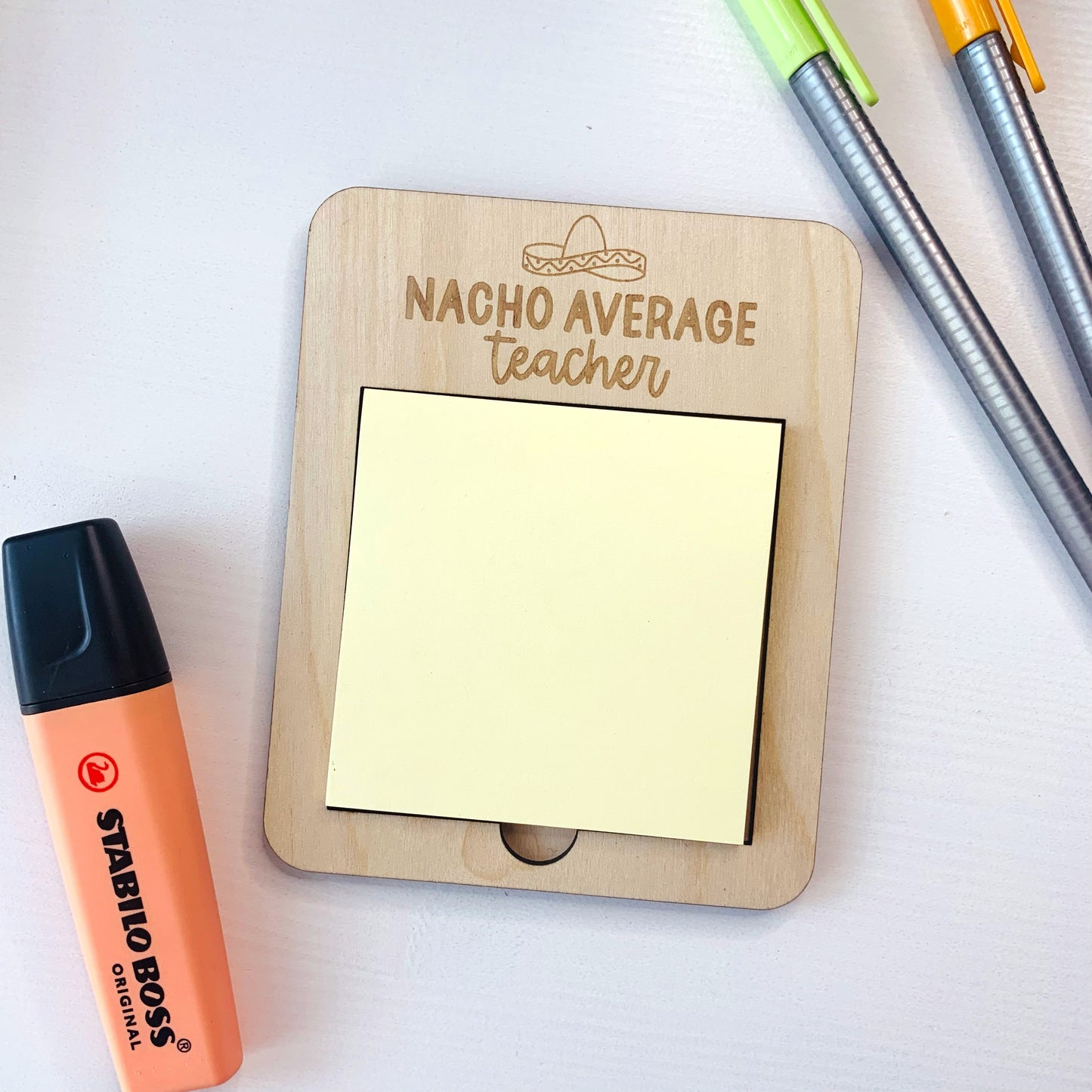 Nacho Average Teacher Post-It Note Holder