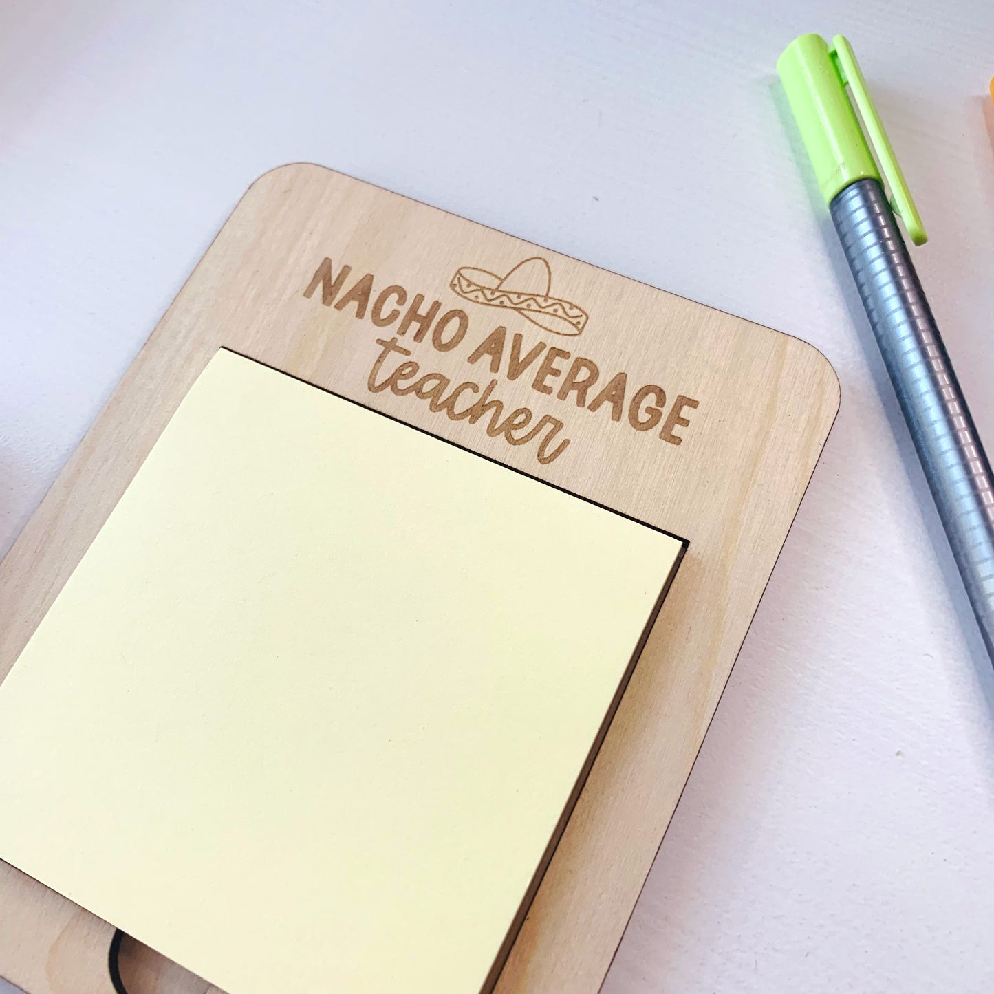 Nacho Average Teacher Post-It Note Holder