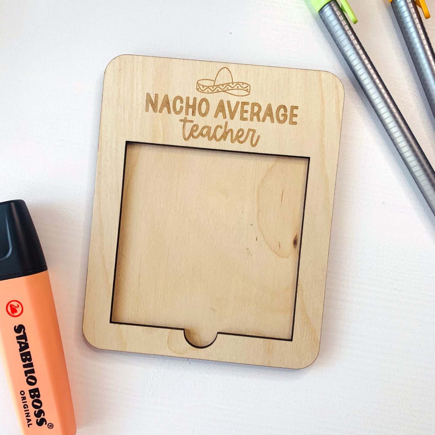 Nacho Average Teacher Post-It Note Holder