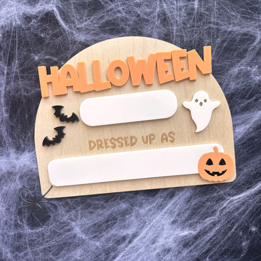 Pumpkin Halloween Costume Sign