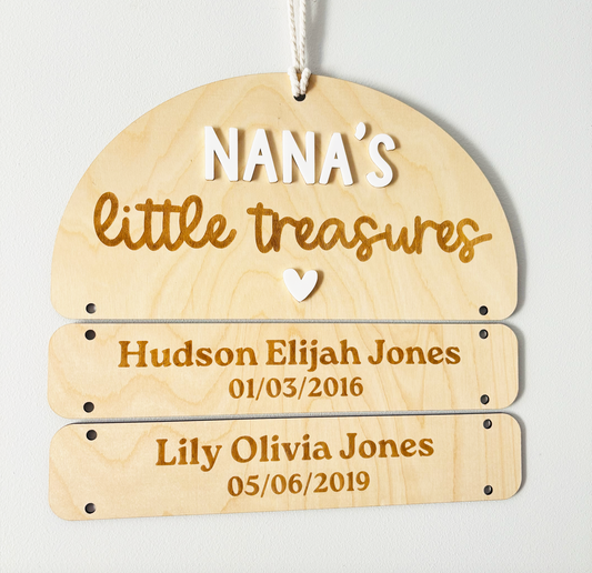 Personalised Grandchild Name Plaques (Add-On Piece)
