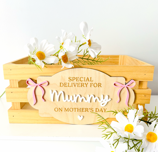 Personalised Mother's Day Crate Plaque
