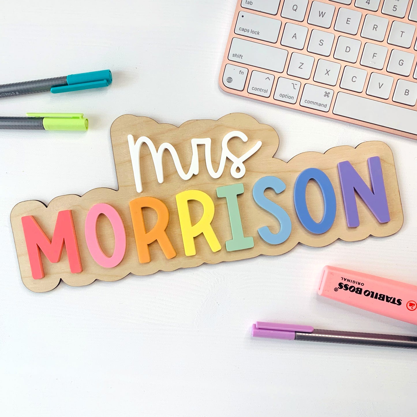 Personalised Teacher Name Plaque