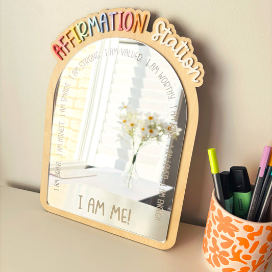 Classroom Affirmation Station Engraved Mirror