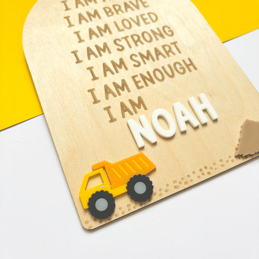 Under Construction Personalised Affirmation Board