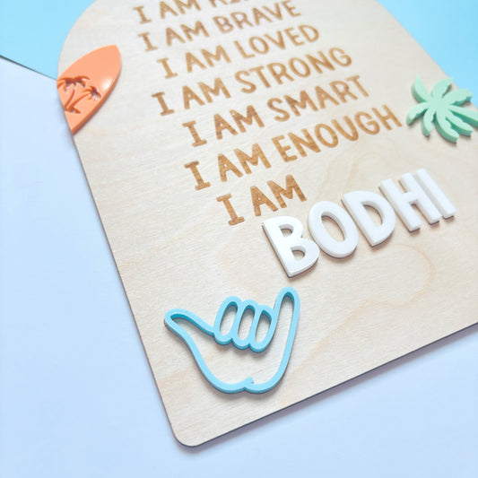 Surfs Up Personalised Affirmation Board