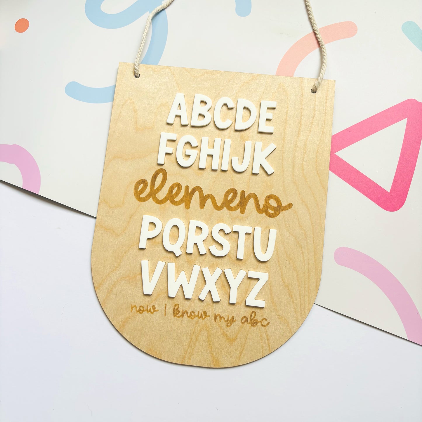 Alphabet Song Hanging Plaque