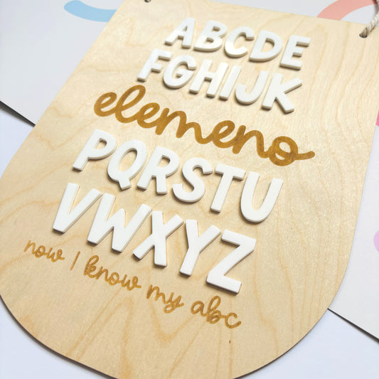 Alphabet Song Hanging Plaque