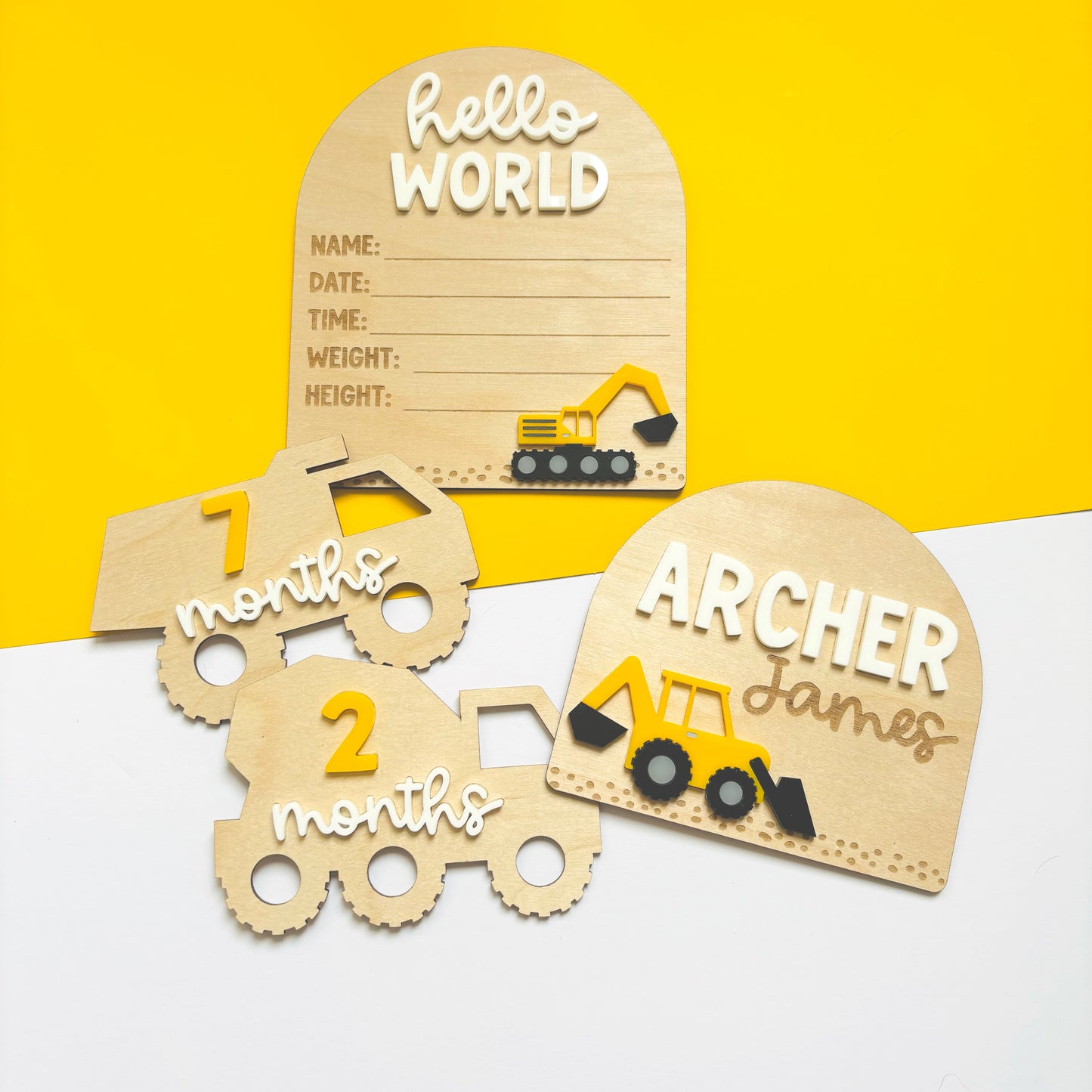 Under Construction Name Announcement Plaque