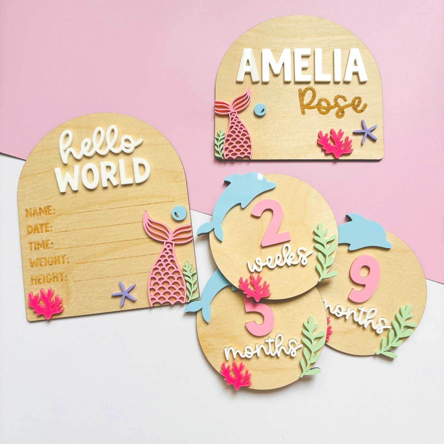 Under the Sea Name Announcement Plaque