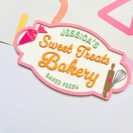 Sweet Treats Bakery Personalised Play Sign Set