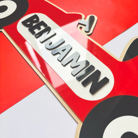 Personalised Racecar Wall Sign