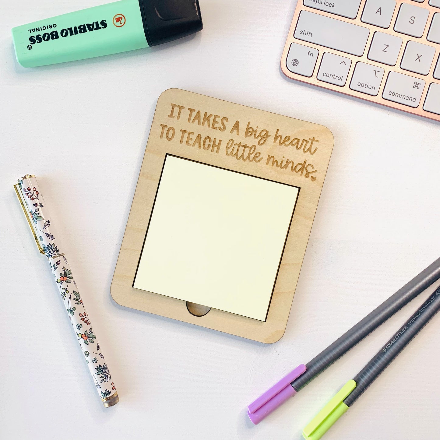 Big Heart, Little Minds Post-It Note Holder