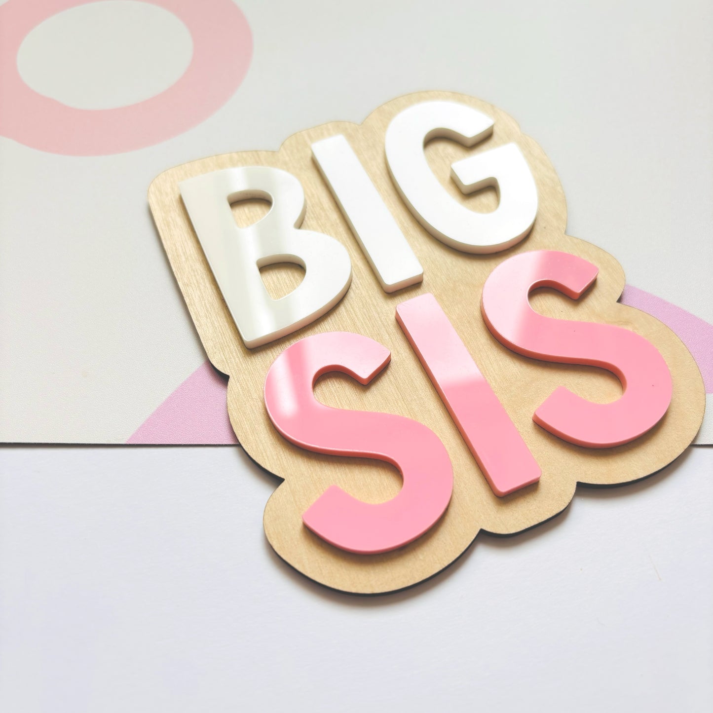 Big Bro / Big Sis Shaped Announcement Plaque