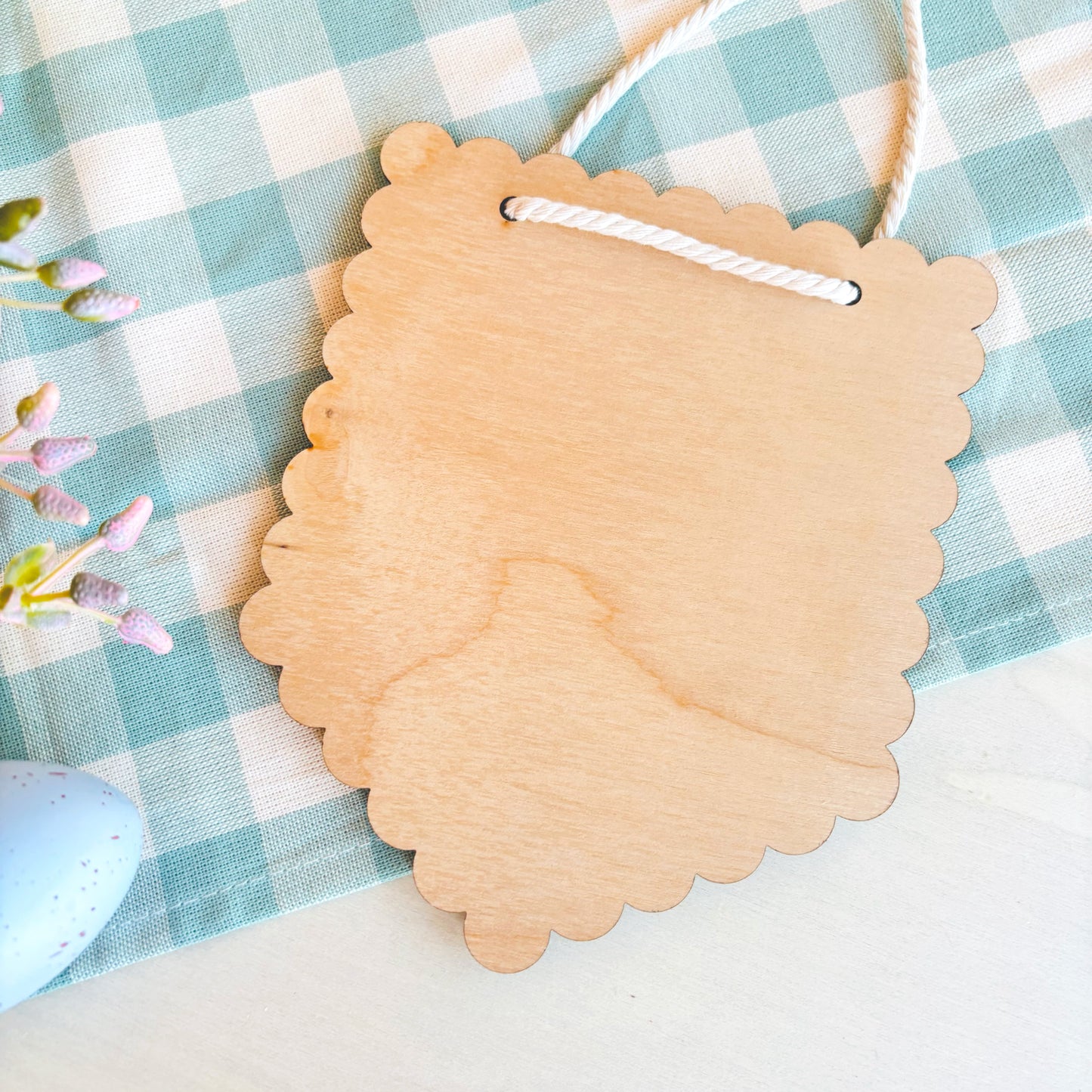 Some Bunny Loves You Hanging Scalloped Easter Banner