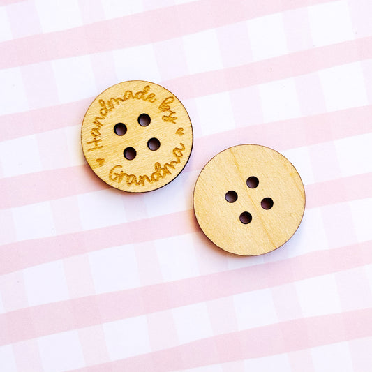 Personalised Handmade By Buttons