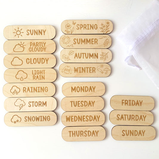 Magnetic Montessori Daily Calendar