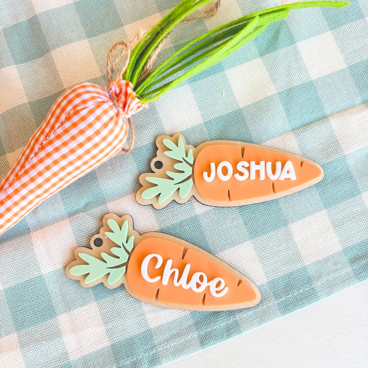 Personalised Carrot Easter Basket Tag