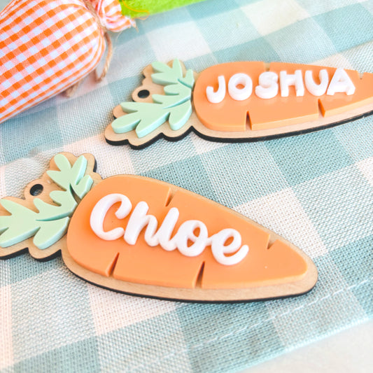 Personalised Carrot Easter Basket Tag
