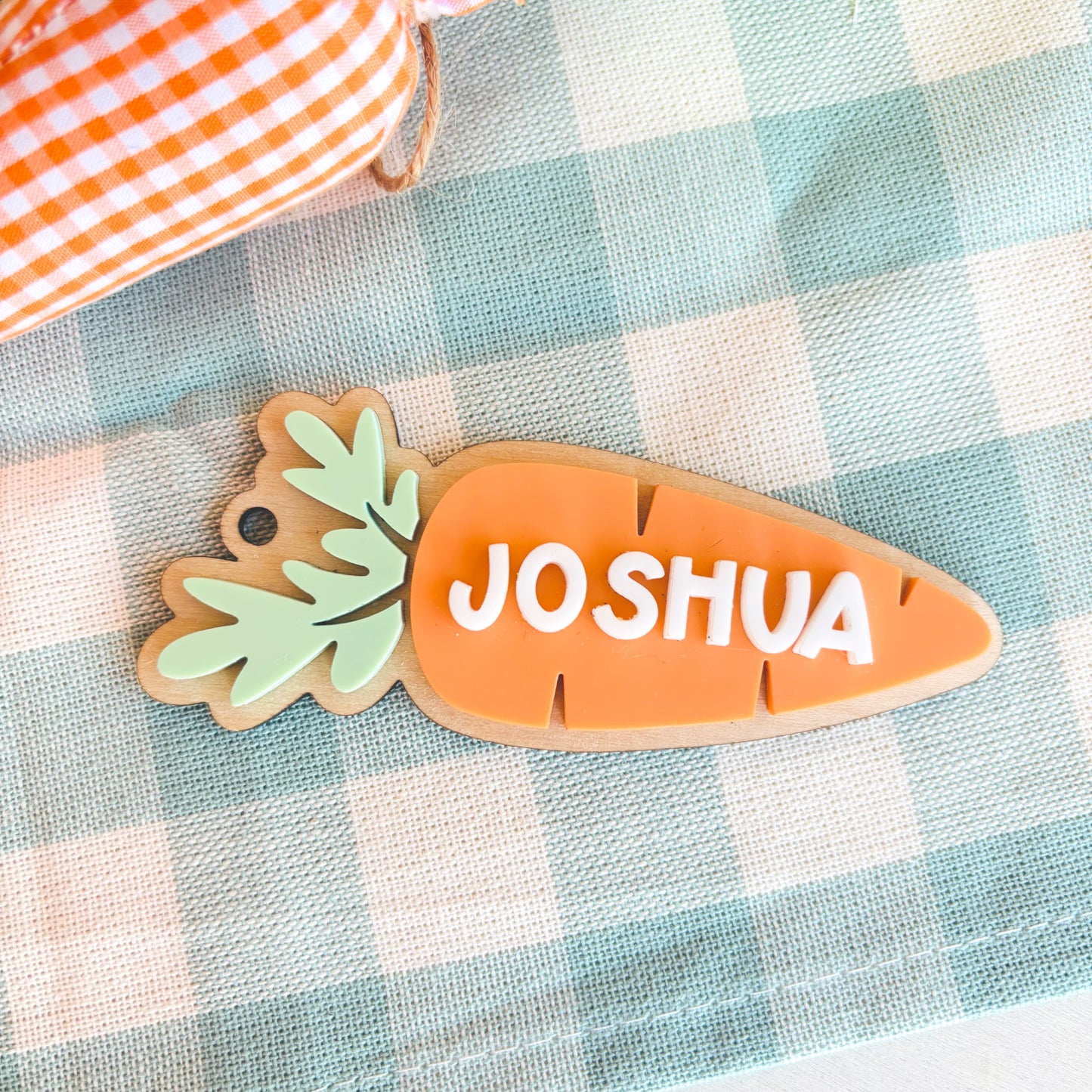 Personalised Carrot Easter Basket Tag