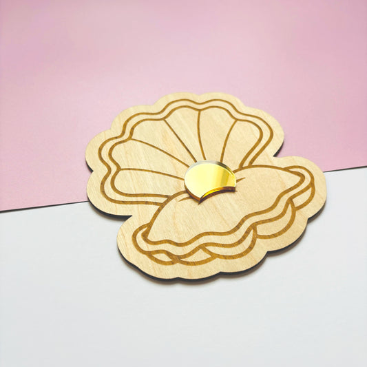 Mirror Pearl Clam Shell Wall Plaque