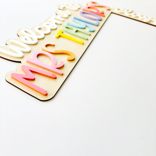 Personalised Teacher Classroom Corner Sign